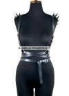 Kanatlı Detaylı Şık Göğüs Harness , Kanat Detaylı Deri Kemer - Brf1097