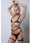 Kanca Detaylı Şık Göğüs Ve Bacak Harness Takım - Brf1221