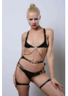 Kanca Detaylı Şık Göğüs Ve Bacak Harness Takım - Brf1221