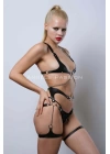 Kanca Detaylı Şık Göğüs Ve Bacak Harness Takım - Brf1221
