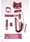 Kırbaç Kelepçe Set, 6ı Set, Ayak - El Kelepçesi, Maske, Ağız Topu - Brf1308
