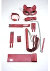 Kırbaç Kelepçe Set, 6ı Set, Ayak - El Kelepçesi, Maske, Ağız Topu - Brf1308
