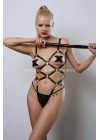 Kırbaçlı Deri Full Body Harness Fantezi Giyim, Vücudu Saran Full Body Harness - Brf1356