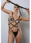 Kırbaçlı Deri Full Body Harness Fantezi Giyim, Vücudu Saran Full Body Harness - Brf1356