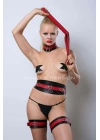 Kırbaçlı, Kelepçeli Full Set, Deri Fantezi Slave Set - Brf1342