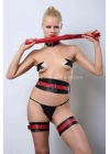 Kırbaçlı, Kelepçeli Full Set, Deri Fantezi Slave Set - Brf1342