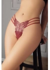 Kiremit Kelebek Desen Tanga String