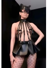 Mini Etekli Body Harness Ve Kedi Maske Takım - Brf1313