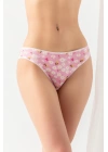 Pamuklu Desenli, 3lü Slip Külot Pembe (mgp2961)