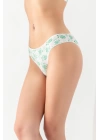 Pamuklu Desenli, 3lü Slip Külot Yeşil (mgp2961)