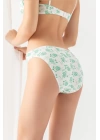 Pamuklu Desenli, 3lü Slip Külot Yeşil (mgp2961)