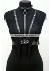 Püskül Ve Deri Büstiyer Harness, Püsküllü Clubwear, Deri Büstiyer - Brf767