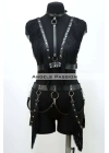 Püslüllü Deri Harness Takım, Püsküllü Elbise Aksesuarı - Brf768