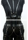 Püslüllü Deri Harness Takım, Püsküllü Elbise Aksesuarı - Brf768