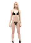 Seksi Deri Sütyen Ve Külot Harness Takım - Brf1406