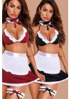Siyah Kırmızı Fantezi Kostüm İkli Set 50888sk