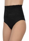 Siyah Mı Emay 2090 Önü Dantelli Yüksek Bel Slip Korse