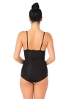 Siyah Mı Emay 2723 Lazer Kesim Göğsü Açık Slip Korse