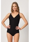 Siyah Mı Emay 2821 Balenli Double Boy Slip Lazer Korse