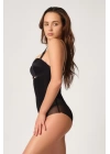 Siyah Mı Emay 2945 Tül Karyokalı Slip Lazer Korse