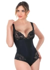 Siyah Mı Emay 2947 Dantelli Agraflı Body Korse