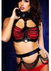 Siyah Zincirli Seksi Harness - Brf438
