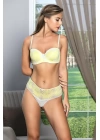 Straplez, Desteksiz Lotus Sütyen Ve Boxer Takım Sarı (brf32003)
