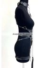 Tasma Ve Zincir Detaylı Şık Deri Harness, Deri Fantezi Giyim- Brf1225