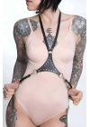 Üçgen Detaylı Deri Kemer Harness, Giysi Üzeri Harness Aksesuar - Brf1279
