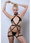 Vegan Deri Harness, Full Body Deri Harness, Erotik Deri İç Giyim - Brf1331