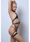 Vegan Deri Harness, Full Body Deri Harness, Erotik Deri İç Giyim - Brf1331