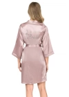 Vizon Kısa Saten Bride Sabahlık