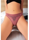 Vizon Nakış Desenli Taşlı Fantezi Tanga String