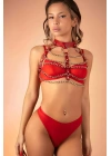 Zincir Dekolteli Göğüs Üzeri Deri Fantazi Harness - Brf1285
