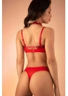 Zincir Dekolteli Göğüs Üzeri Deri Fantazi Harness - Brf1285