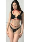 Zincirli Göğüs Ve Etek Harness Takım - Brf504