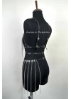Zincirli Harness Takım, Deri Zincirli Etek Takım - Brf496