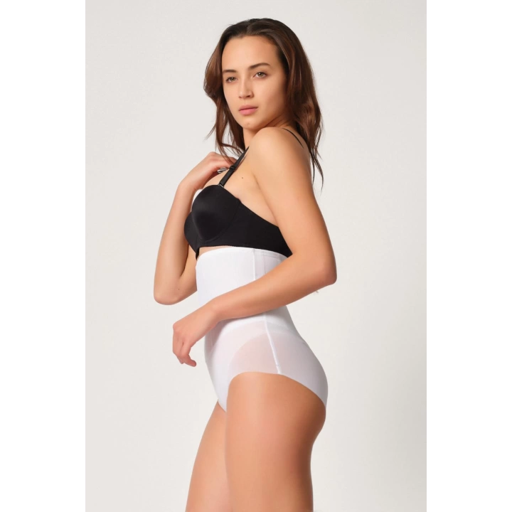 Beyaz Mı Emay 2945 Tül Karyokalı Slip Lazer Korse