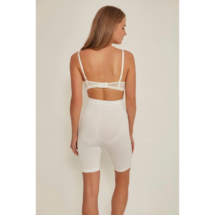 Beyaz Mı Emay 3005 Soft Uzun Paçalı Boxer Korse