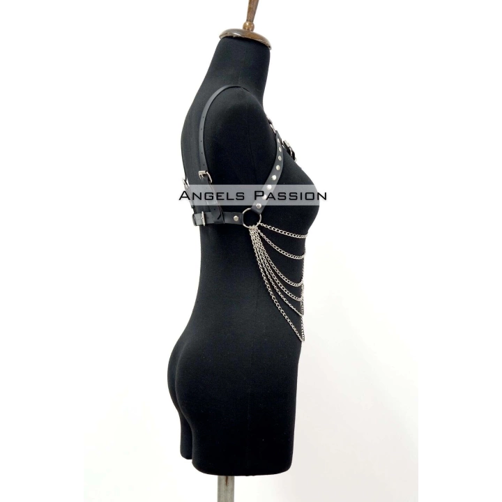 Büyük Beden Zincirli Göğüs Harness - Brf534_s2