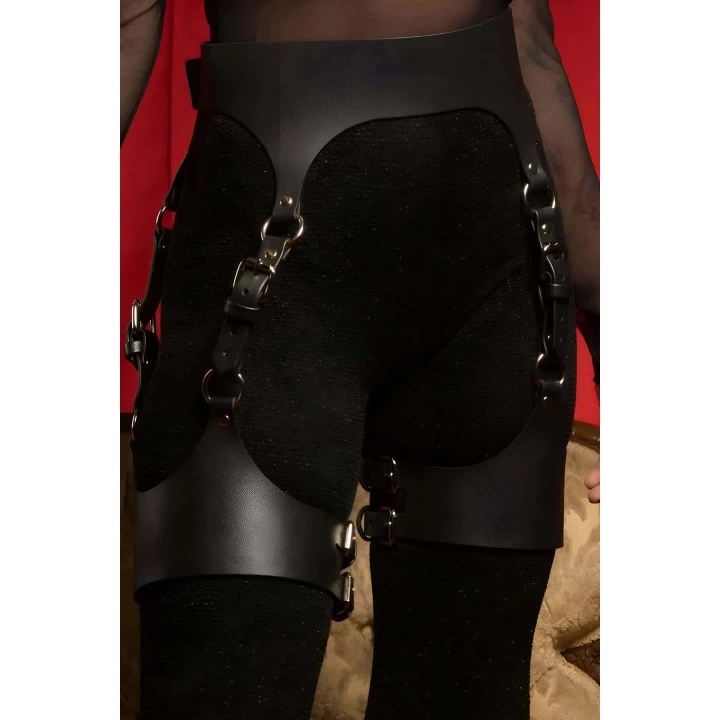Deri Göğüs Ve Bacak Harness Takım, Club Giyim - Brf1261