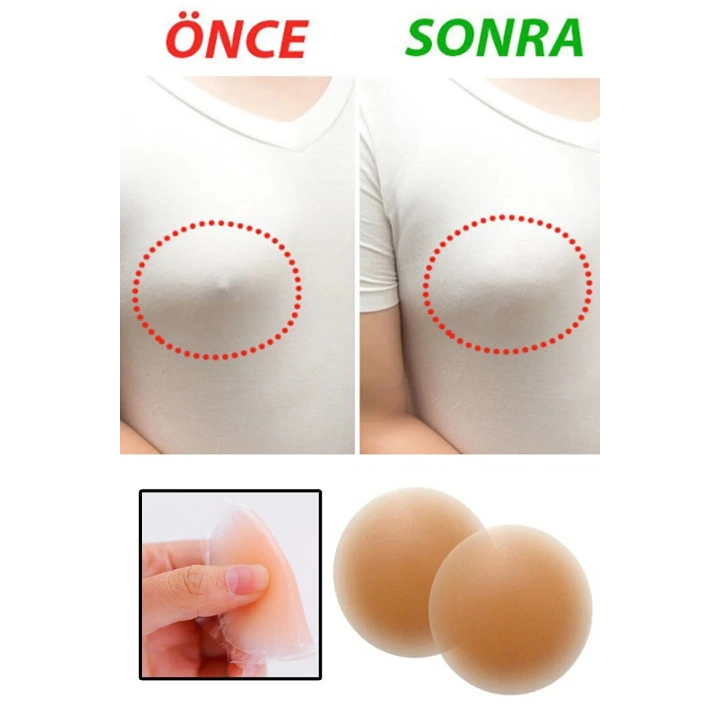Kadın Ten Silikon Göğüs Ucu Gizleyici Nipple Cover