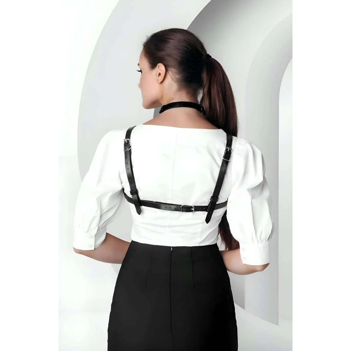 Şık Crop Yaka Harness, Giysi Üzeri Tamamlayıcı Yaka Aksesuar - Brf1290