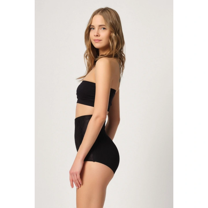 Siyah Mı Emay 2842 Lazer Dantelli Slip Korse