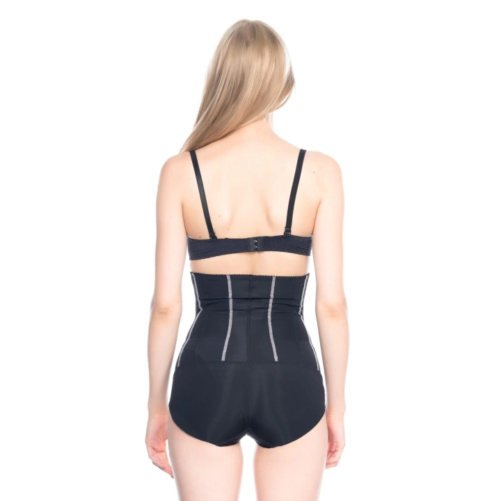 Siyah Mı Emay 2886 Yüksek Bel Tül Slip Lazer Korse