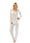 Ekru Penye Pijama Takımı - 1556