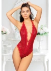 Kırmızı Çift Çapraz İpli Bodysuit - 891