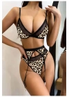 Seksi Kumaş Üzeri Dijital Baskılı Leopar Jartiyer Takımı