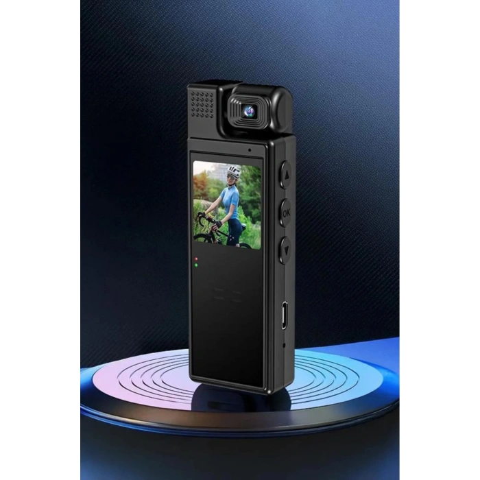 4k 180 Derece Vücut Kamerası Wifi Gece Görüşlü Aksiyon Kamerası