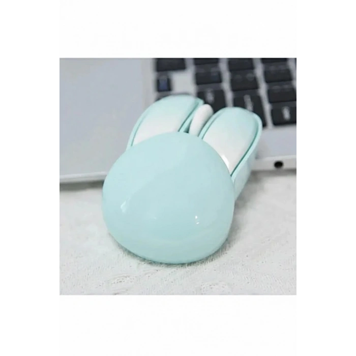 Tavşan figürlü Kablosuz Mouse pil Dahil Etiket Hediyeli
